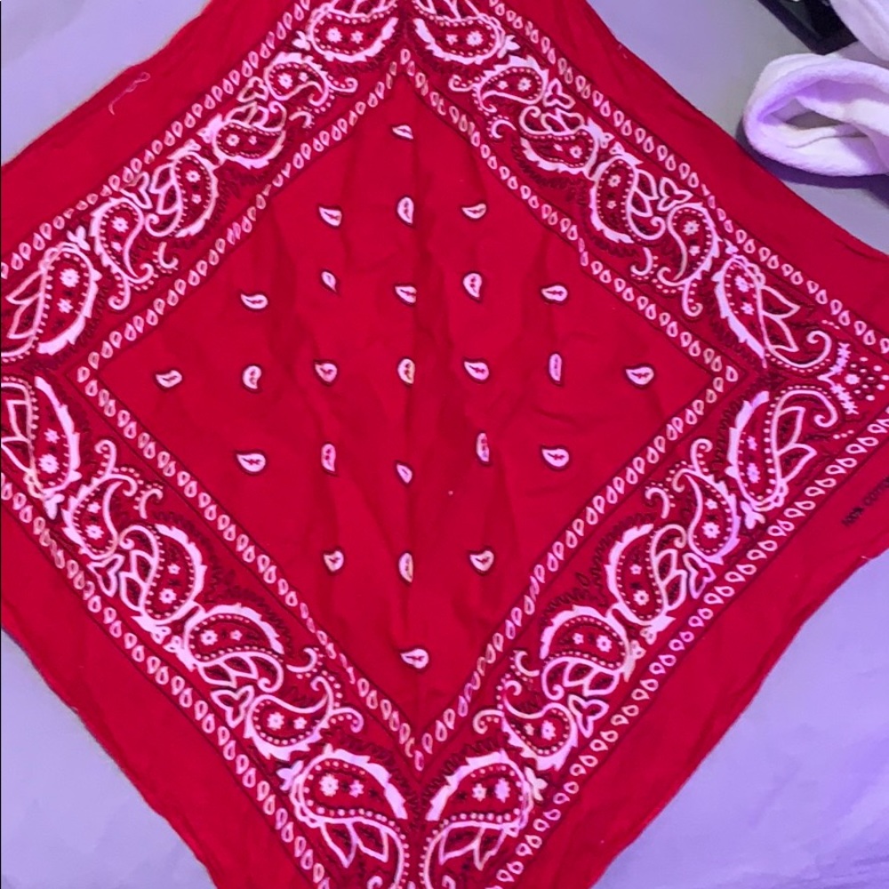 Navy blue and red bandannas for $10